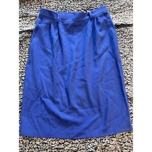 Vintage Women's Liz Baker Essentials Blue Pencil Skirt Size 12